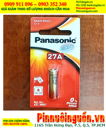 Panasonic A27; Pin 12v Remote điều khiển Panasonic A27 27AE MN27 chính hãng (vỉ 1viên)