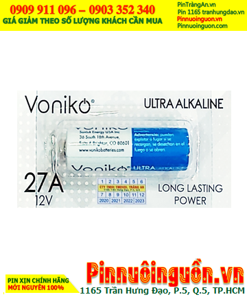 Pin Voniko A27 _Pin Remote 12v, Pin 12v Remote Voniko A27 Alkaline chính hãng