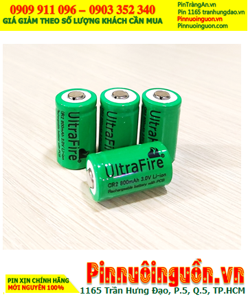 Ultrafire CR2, Pin sạc 3v Lithium Ultrafire CR2 800mAh /Có chế độ bảo hành