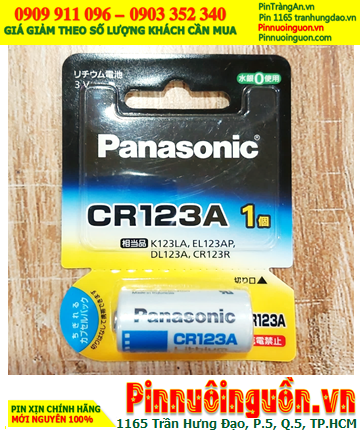 Panasonic CR123A, CR17345, CR123AW Pin Lithium 3v Thị trường Nội Địa Nhật -vỉ pin chữ Nhật (Vỉ 1viên)