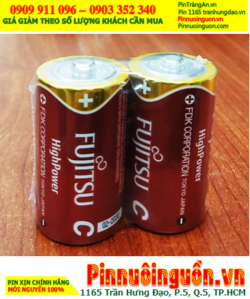 Pin Fujitsu LR14(2S) FH Pin trung C 1.5v Alkaline Fujitsu LR14(2S) FH Made in Japan _Giá/Vỉ 2viên