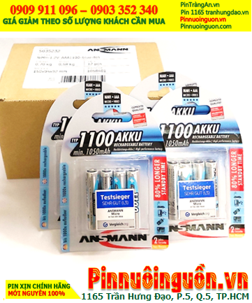 COMBO MUA 01 HỘP 12vỉ (48viên) Pin sạc Ansman Mignon AAA1100mAh 1.2v  _Giá chỉ 2.484.000/Hộp