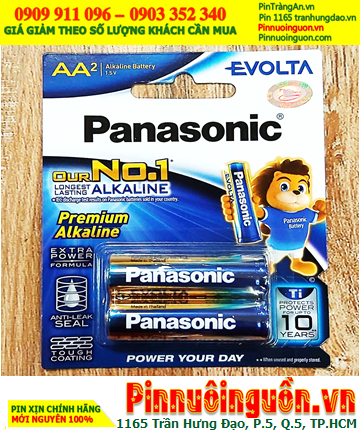 Panasonic LR6EG/2B; Pin AA 1.5v Panasonic Evolta LR6EG/2B  Made in ThaiLand |Vỉ 2viên