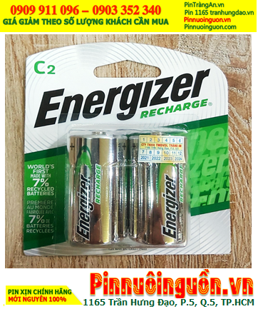 Energizer NH35-BP2; Pin sạc C 1.2v Energizer NH35-BP2 (C2500mAh) chính hãng (Loại vỉ 2viên)