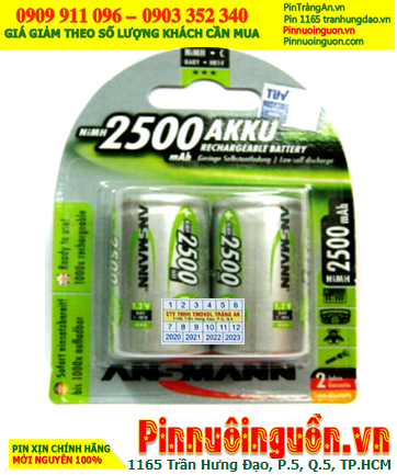 Ansman C2500mAh HR14; Pin sạc C 1.2v Ansman C2500mAh HR14 chính hãng (Loại Vỉ 2viên)