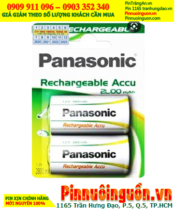 Panasonic C2050mAh; Pin sạc Panasonic Evolta C2050mAh _ Vỉ 2viên | mẫu cũ HẾT HÀNG