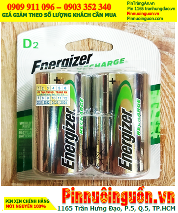 Energizer NH-50BP2; Pin sạc D 1.2v Energizer NH-50BP2 HR20 (D2500mAh) chính hãng (Loại Vỉ 2viên)