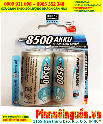 Ansman D8500mAh, Pin sạc D 1.2v Ansman D8500mAh, HR20 Mignon chính hãng (Loại Vỉ 2viên)