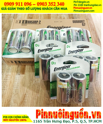 COMBO 1 HỘP 6Vỉ (12viên) Pin sạc D2500mAh 1.2v Energizer NH50-BP2 _Giá chỉ 2.790.000đ/Hộp