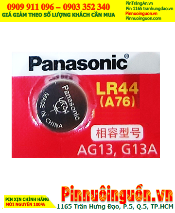 Panasonic A76 LR44 357; Pin cúc áo 1.5v Alkaline Panasonic A76 LR44 357 chính hãng