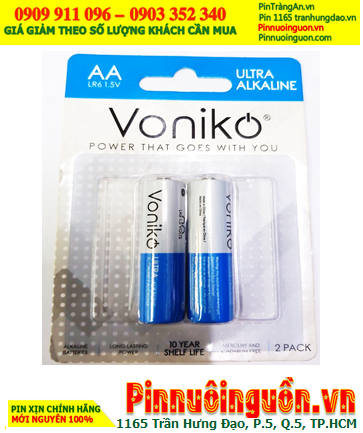 Voniko LR6 _Pin tiểu AA 1.5v Alkaline Voniko LR6 AM3 chính hãng _Vỉ 2 viên