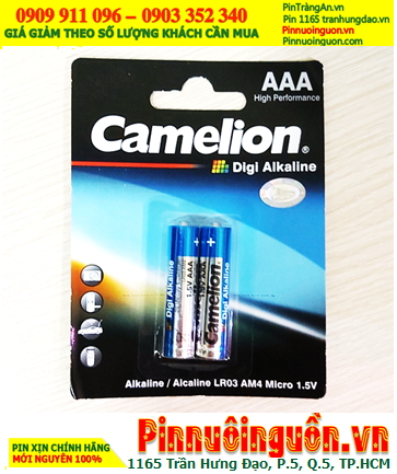 Pin Camelion LR03-AM4; Pin AAA 1.5v Alkaline Camelion LR03-AM4 chính hãng _ Vỉ 2viên