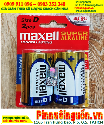 Maxell LR20(GD)2B, Pin đại D 1.5v Alkaline Maxell LR20(GD)2B chính hãng /Xuất xứ Liên doanh