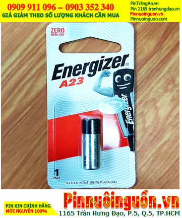 Pin 12v _Pin A23 _Pin Energizer A23; Pin 12v Alkaline Energizer A23 Pin Remote (Loại Vỉ 1viên)