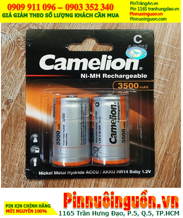 Camelion NH-C3500BP2/HR14, Pin sạc trung C 1.2v Camelion NH-C3500BP2 chính hãng /Loại vỉ 2viên