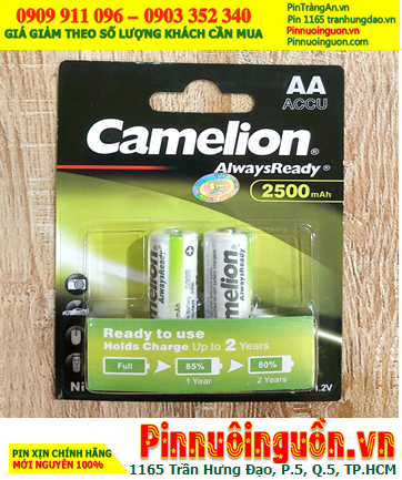 Camelion NH-AA2500ARBP2; Pin sạc AA 1.2v Camelion NH-AA2500ARBP2 AlwaysReady chính hãng /Vỉ 2viên