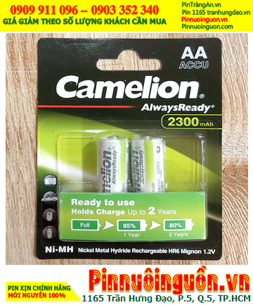 Camelion NH-AA2300ARBP2 _Pin sạc Camelion Alwaysready AA2300mAh 1.2v NiMh chính hãng _Mẫu mới _Vỉ 2viên