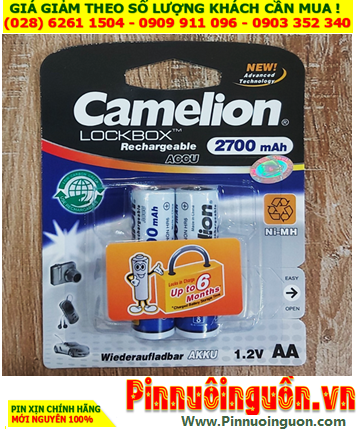 Camelion NH-AA2700LBP2; Pin sạc AA2700mAh 1.2v Camelion NH-AA2700LBP2 LockBox (Loại vỉ 2viên)