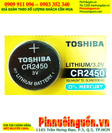 Pin CR2450 _Pin Toshiba CR2450; Pin 3v lithium Toshiba CR2450 chính hãng