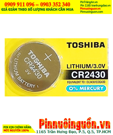 Pin CR2430 _Pin Toshiba CR2430; Pin 3v lithium Toshiba CR2430 chính hãng