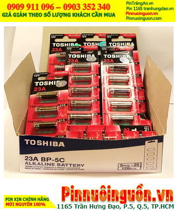 COMBO 1 HỘP 25 vỉ 5viên (125viên) Pin 12v Alkaline Toshiba A23 _Giá chỉ 2.275.000/HỘP 125viên