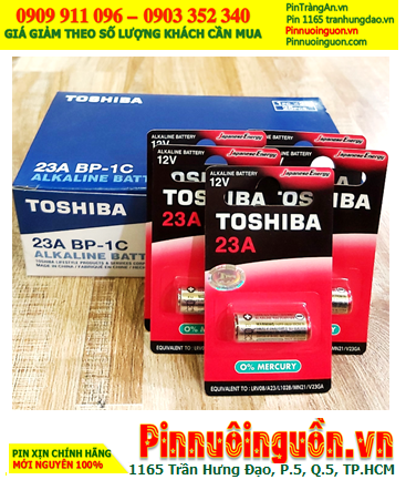 COMBO 1 HỘP 25Vỉ 1viên (25viên) Pin 12v Alkaline Toshiba A23 (LRV08, 23A,A23S,L1028) _Giá chỉ 549.000đ/HỘP