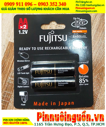 Fujitsu HR-3UTHCEX(2B); Pin sạc AA 2450mAh 1.2v Fujitsu HR-3UTHCEX(2B), Xuất xứ NHẬT (Vỉ 2viên)