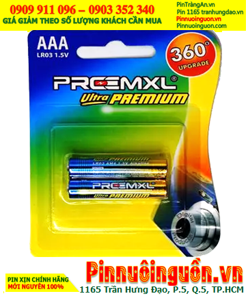 PREEMXL LR03 _Pin đũa AAA 1.5v Alkaline PREEMXL LR03 Ultra Premium (Vỉ 2viên)