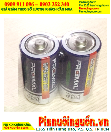 PREEMXL R20P _Pin đại D 1.5v PREEMXL R20P Super Heavy Duty (Vỉ Plastic 2viên)