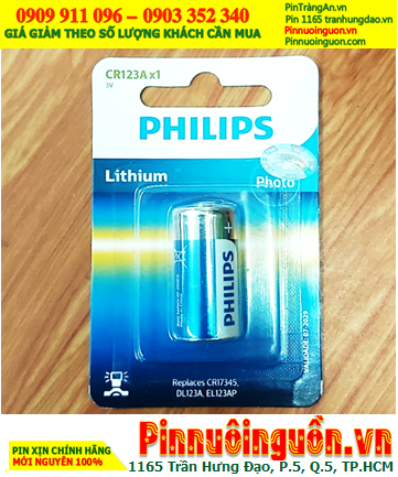 Pin CR123A _Pin DLCR123A CR17345; Pin 3v lithium Philips DLCR123A _Vỉ 1viên