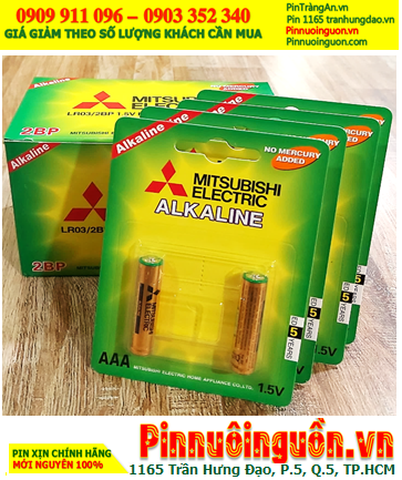 COMBO MUA 01 hộp (12vỉ=24viên) Pin AAA 1.5v Alkaline Mitsubishi LR03 _Giá chỉ 239.000/Hộp