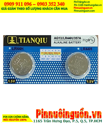 Pin AG13-LR44-357A; Pin cúc áo 1.5v Alkaline Tianqiu AG13-LR44-357A