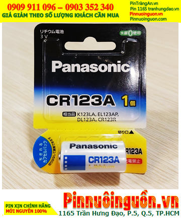 Pin Ống nhòm chuyên dụng Panasonic CR123A Pin Lithium 3v Thị trường Nội Địa Nhật -vỉ pin chữ Nhật (Vỉ 1viên)