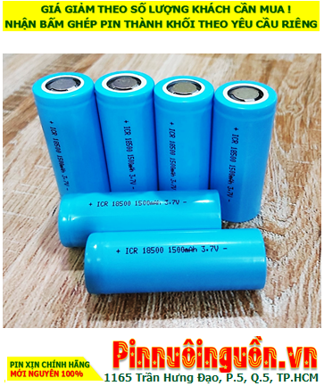 Pin Vape _ Pin thuốc lá điện tử Pin sạc 3.7v Lithium Li-ion ICR18500 (1500mAh, 18mmx50.5mm) chính hãng