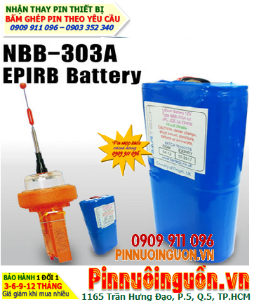 Pin NBB-303A, EPIRB; Pin phao cứu sinh nghành hàng hải NBB-303A EPIRB 11,2V lithium 10AH