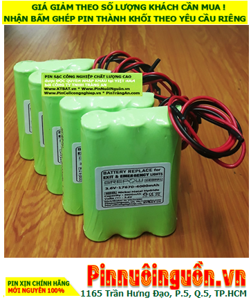 Pin sạc 3.6v 7/5A 4000mAh;  Pin sạc thiết bị hàng hải NiMh 3.6v 7/5A 4000mAh |BH 6tháng