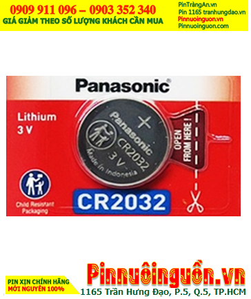 Panasonic CR2032, Pin nuôi nguồn Panasonic CR2032 lithium 3v _Made in Indonesia (MẪU MỚI)
