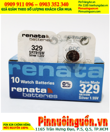 Renata 329 _Pin SR731SW; Pin đồng hồ 1.55v Silver Oxide Renata 329 _Pin SR731SW