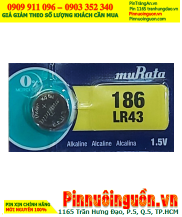 MuRata LR43/186, Pin cúc áo 1.5v Alkaline MuRata LR43/186 chính hãng _Xuất xứ NHẬT