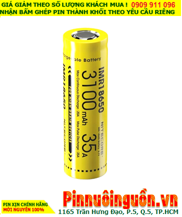 Nitecore IMR18650 _Pin sạc 18650 Lithium Li-ion 3.7v Nitecore IMR18650-3100mAh 11.47Wh Dòng xả 35A