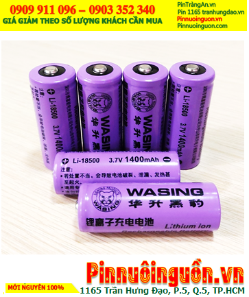 WASING Li-18500; Pin sạc 3.7v 18500 Wasing Li-18500 (1400mAh) (18mmx50mm) chính hãng