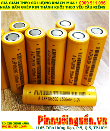 ALFP 18650E; Pin sắt Lithium PhosPhate _Pin sạc ALFP 18650E LifeFO4 18650 3.2v 1500mAh |HẾT HÀNG