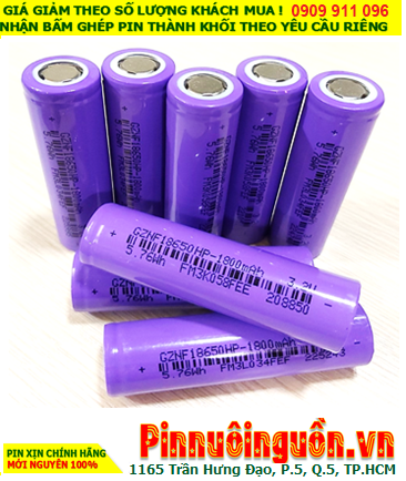 GZNF18650HP; Pin sắt Lithium 3.2v PhosPhate GZNF18650HP LifeFO4 18650 1500mAh chính hãng