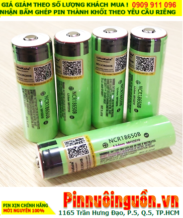 Panasonic NCR18650B; Pin sạc 3.7v Panasonic NCR18650B 3400mAh Discharge 10A /Loại có đầu lồi