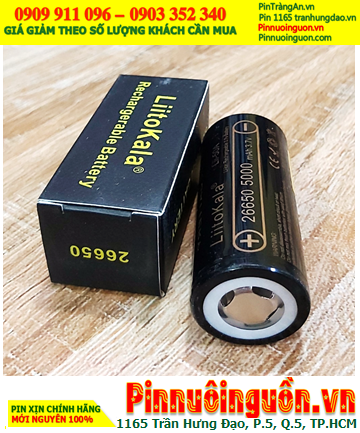 LiitoKala Lii-50A, Pin sạc Lithium 3.7v 26650 LiitoKala Lii-50A (5000mAh) chính hãng