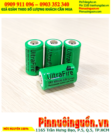 Ultrafire CR2, Pin sạc 3v Lithium Ultrafire CR2 800mAh _Pin sạc CR14250 chính hãng