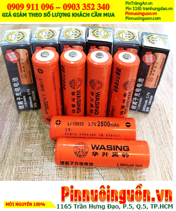 Pin đèn pin _Pin sạc 18650 lithium 3.7v Wasing 18650 2800mAh chính hãng /Vỏ màu cam