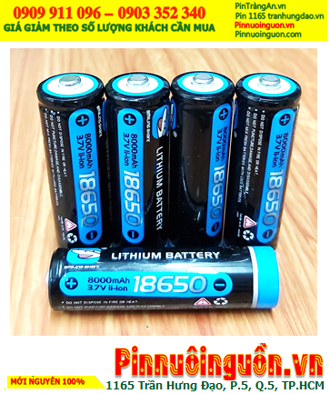 Smiling Shark 18650-8000mAh, Pin sạc Lithium 3.7v Smiling Shark 18650-8000mAh (chỉ sử dụng cho Đèn pin)