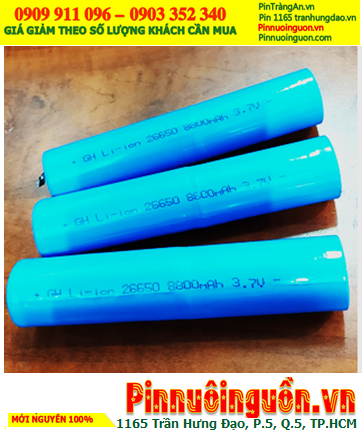 Lithium 26650-8600mAh-3.7v, Pin sạc đèn pin 26650-8600mAh-3.7v (Chỉ sử dụng cho đèn Pin)