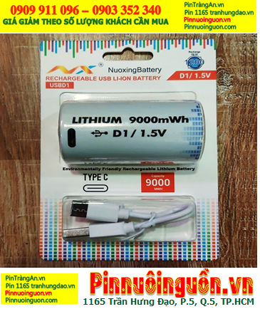 Nuoxing USBD1, Pin sạc Lithium 9V Nuoxing USBD1 /9000mWh (=5000mAh) chính hãng (Vỉ 1viên)